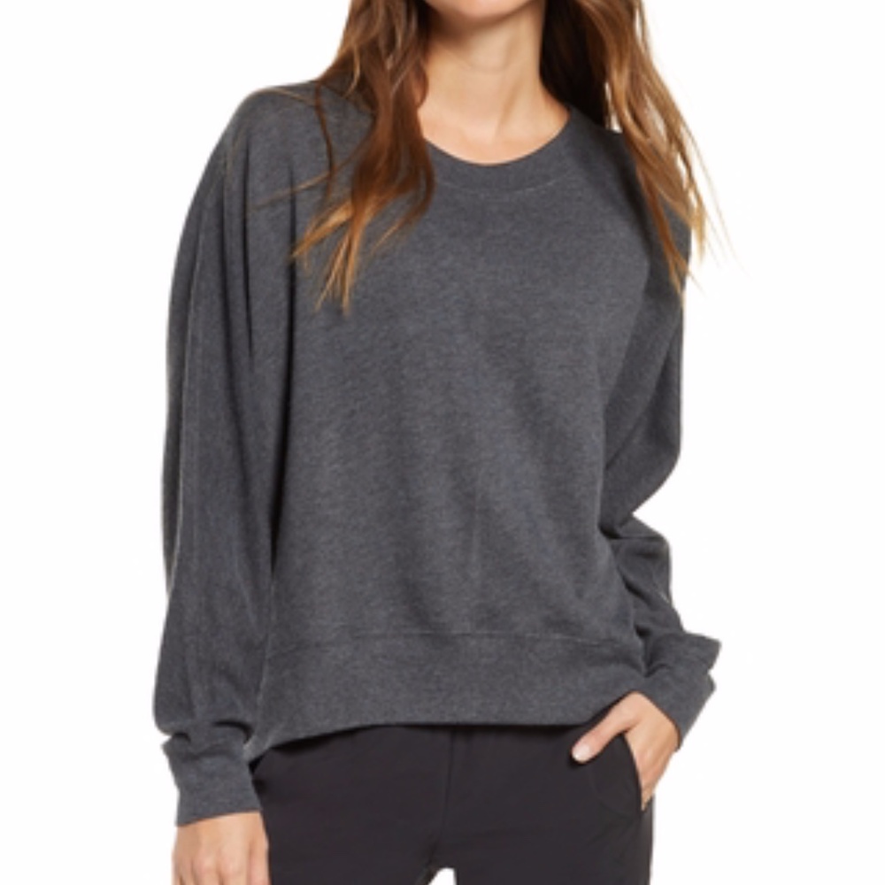 Zella Carey Crew High/Low Sweatshirt